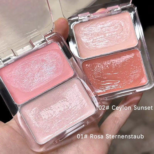 Blush Gelée Bicolore K-Beauty - Texture Crème Lumineuse Effet Naturel